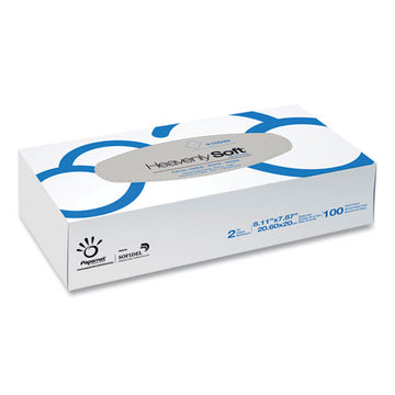 Papernet® Heavenly Soft® Facial Tissue, 2-ply, 7.9 X 8.3, White, 100-flat Box, 30 Boxes-caton freeshipping - TVN Wholesale